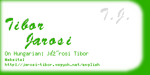 tibor jarosi business card